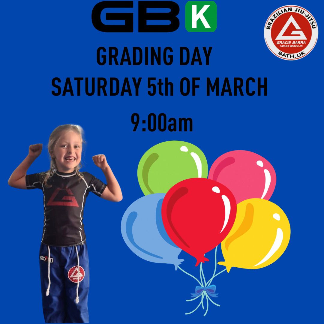 GB Kids Grading Day Saturday 5th March